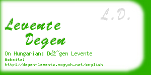 levente degen business card